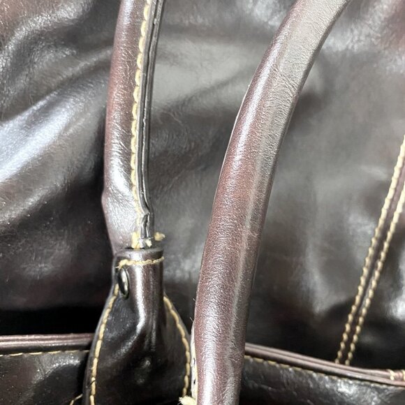 Aldo large brown faux leather purse handbag shoulder bag tote - Picture 10 of 15